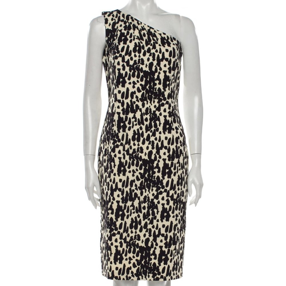 Michael Kors One Shoulder Animal Print Dress